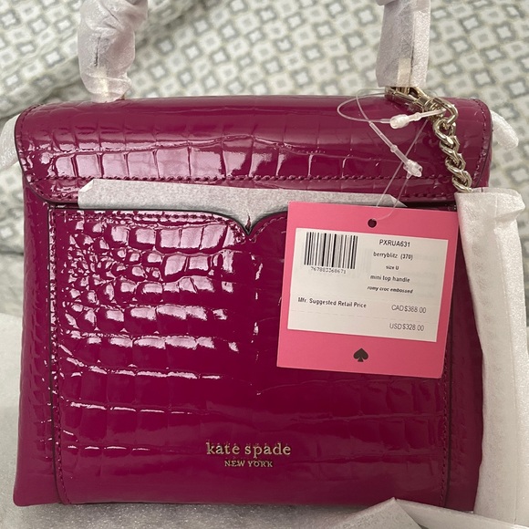 Kate Spade Romy Croc-embossed Mini Top-handle Satchel Crossbody and card holder - Picture 7 of 7